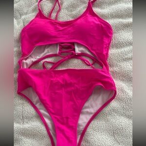 Neon Pink One Piece Swimsuit